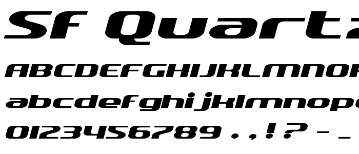 SF Quartzite Extended Italic font